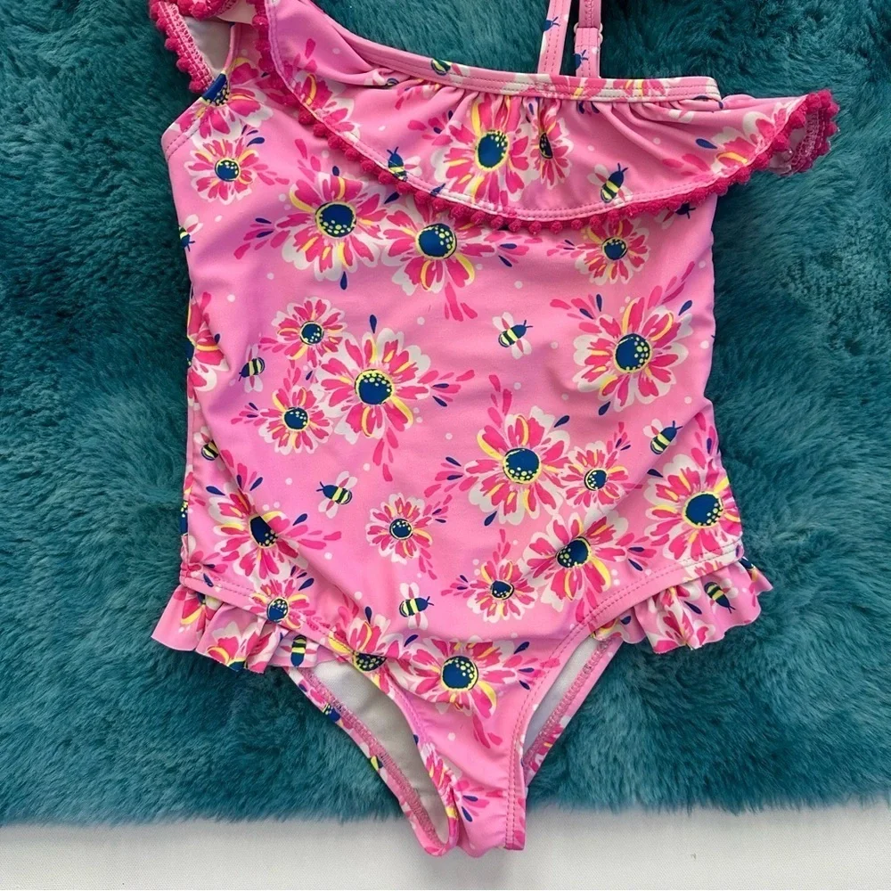 Tommy Bahama Girls One Piece One Shoulder Swimsuit Size 5